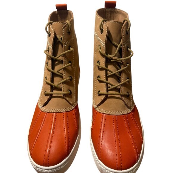 Men's BASS Huckleberry Duck Boot 8.5 NWOB Pumpkin Orange - Picture 2 of 9